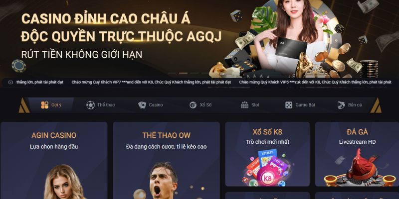 K8 - Sân chơi cá cược đổi thưởng uy tín hàng đầu châu Á